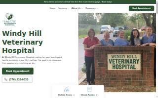 Windy Hill Veterinary Hospital website