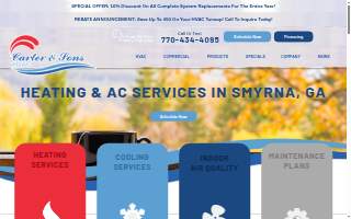Carter and Sons HVAC of Smyrna website
