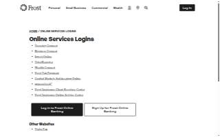 Frost Financial website