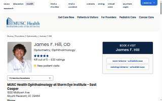 James F. Hill, III, OD website
