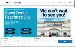 Coast Dental of Peachtree City website