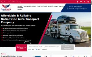 AmeriFreight Auto Transport website