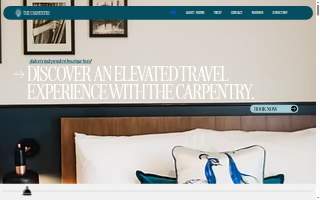 The Carpentry Hotel website