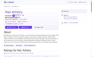 Hair Artistry website