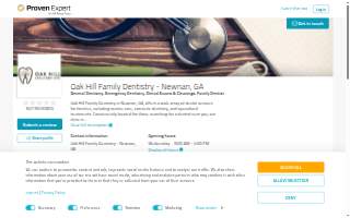 Oak Hill Family Dentistry - Newnan website