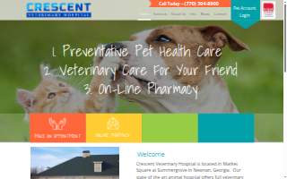 Crescent Veterinary Hospital website