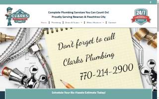 Clark's Plumbing website