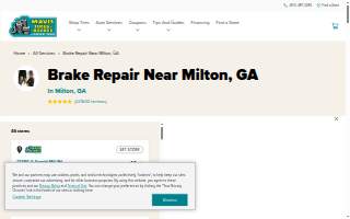 Mavis Tires & Brakes of Milton website