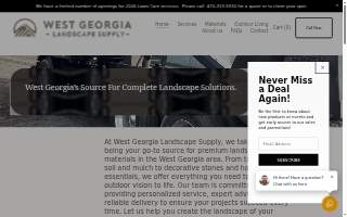 West Georgia Landscape Supply website