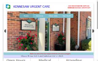 Kennesaw Urgent Care website