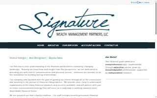 Signature Wealth Management website