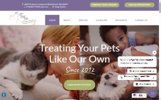 Tiger Tails Animal Hospital website