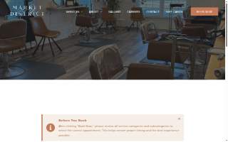 Market District Salon website