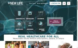 New Life Chiropractic website