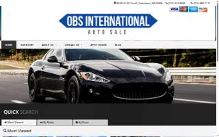 OBS International Auto Sales website