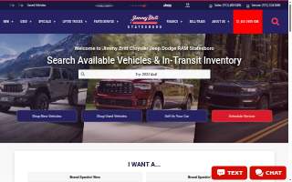 Jimmy Britt Chrysler Jeep Dodge Ram website