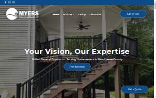 Myers Construction LLC website