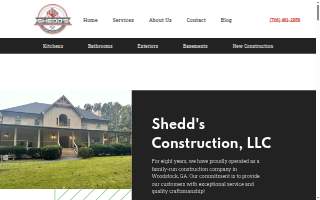 Shedd's Construction website
