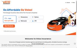 Velox Insurance of Stockbridge website