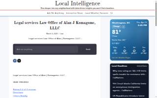 Law Office of Alan J Komagome, LLLC website