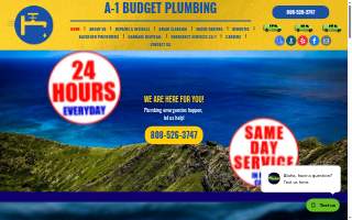 A-1 Budget Plumbing website