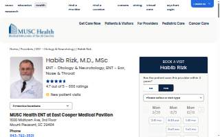 Habib Rizk, MD, MSc of North Charleston website