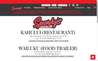 Sparky's Food Company - Restaurant website