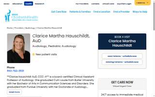 Clarice Martha Hauschildt, AuD website