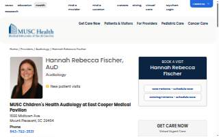 Hannah Rebecca Fischer, AuD website