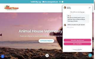 Animal House Veterinary Center website