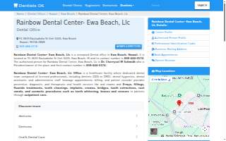 Rainbow Dental Center Ewa Beach website