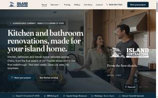 Island Contractors website