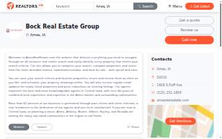 Bock Real Estate Group website
