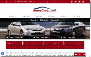 AmesCars.com Your Local Family Owned Used Car Dealership website