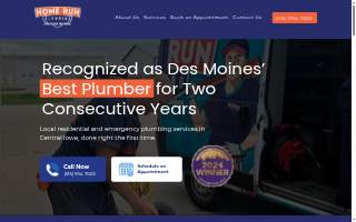 Home Run Plumbing website