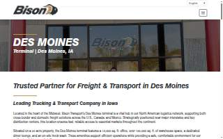 Bison Transport USA of West Des Moines website