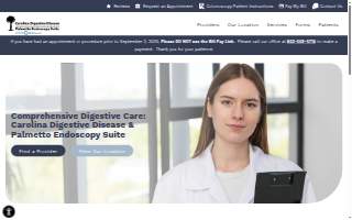 Carolina Digestive Disease & Palmetto Endoscopy Suite website