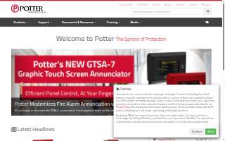 The Potter Law Firm website