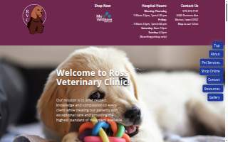 Ross Veterinary Clinic website