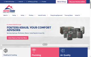 Fosters Kraus Plumbing, Heating and Air website