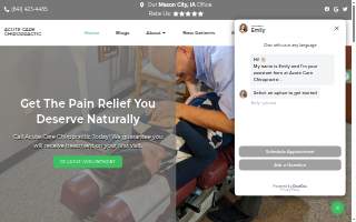 Acute Care Chiropractic website