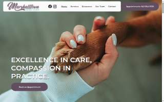 Marshalltown Animal Clinic website