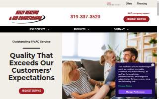 Kelly Heating & Air Conditioning website