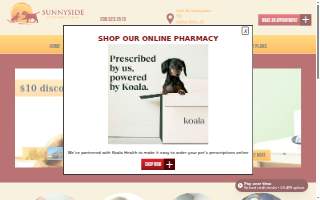 Sunnyside Veterinary Clinic website
