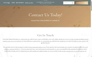 Caldwell Dentistry Co. website