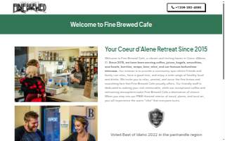 Fine Brewed Cafe website