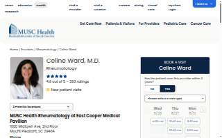 Celine Ward, MD of Mt Pleasant website