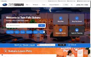 Twin Falls Subaru website
