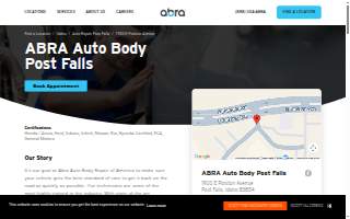 ABRA Auto Body Post Falls website