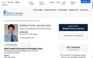 Walter Ennis James, IV, MD of Charleston website